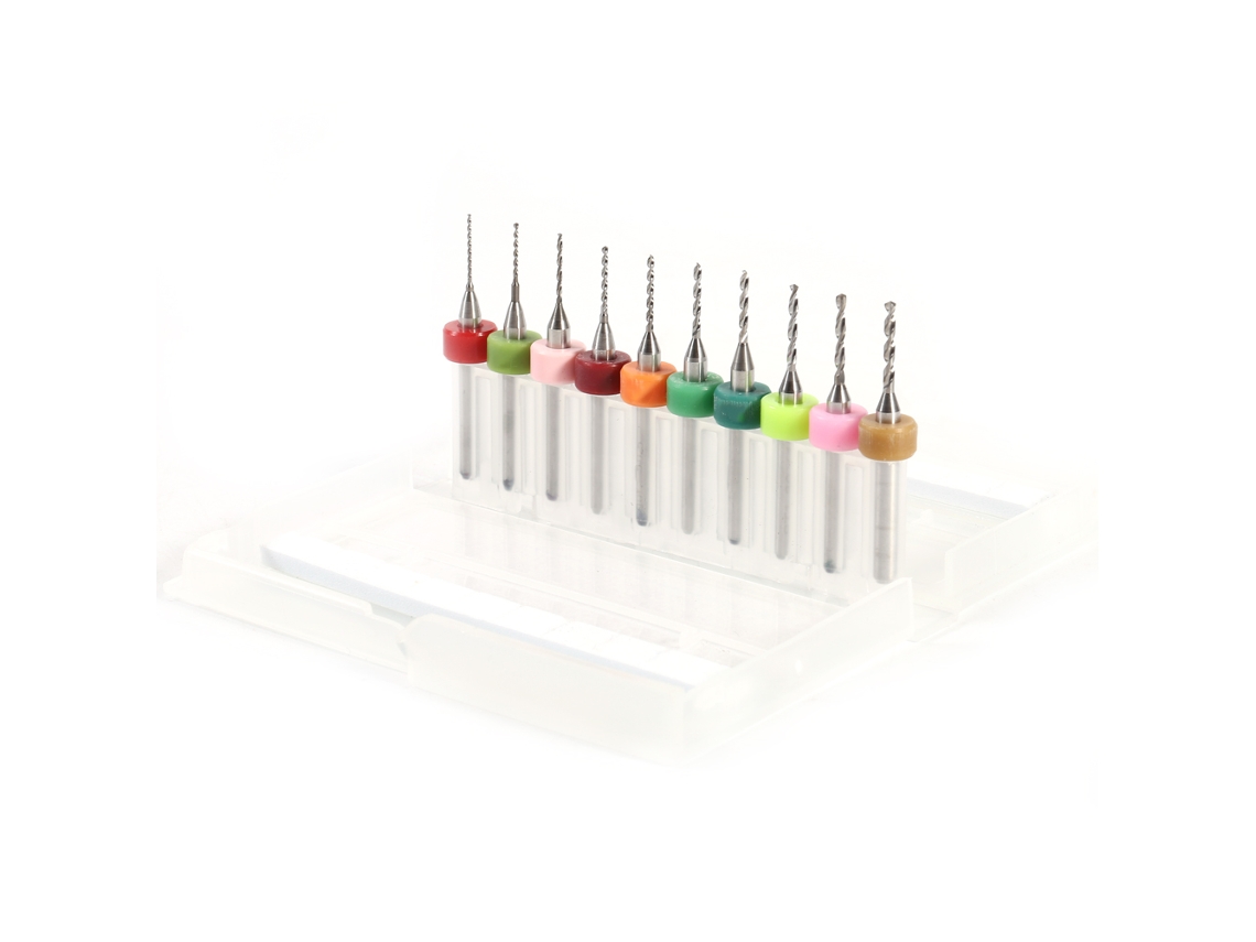 10 Brocas Micro De Carburo Cementado De 0,6-1,5 Mm Para Placas De Circuito Impreso (pcb) Y Mecanizado Cnc.