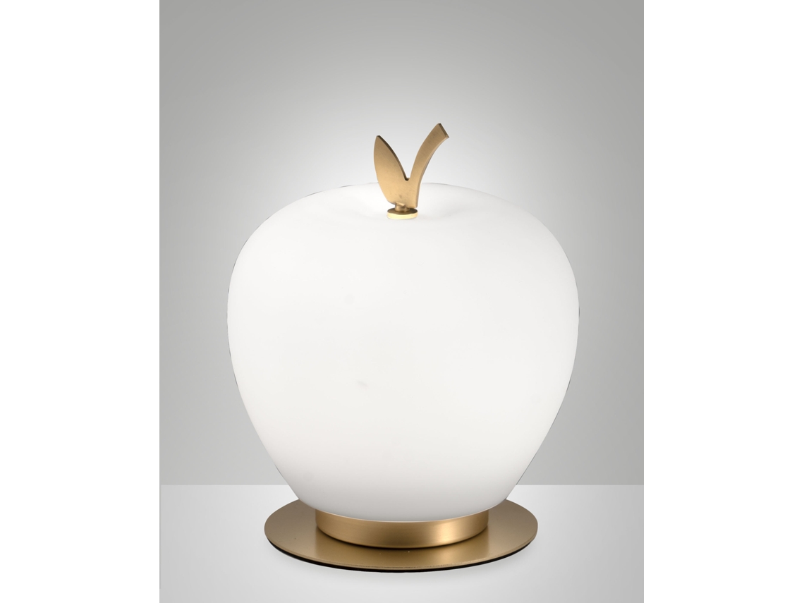 Lámpara De Mesa Wendy De 8 W Con Led Integrado, Luz Blanca De 3000 K Y Latón Satinado, Regulador Táctil, Cristal Soplado - Diseño Elegante