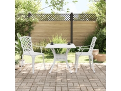 Juego de bistró de aluminio fundido blanco Dkd Home Decor