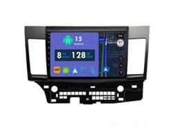 Coche Radio Android Auto Autoradio 8GB RAM 128G ROM CarPlay Navegación GPS Pantalla Táctil RoverOne para Mitsubishi Lancer 10 CY 2007 - 2012 