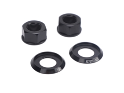2026-2pcs Tuerca De Cubo De Bicicleta M10xp1.0 Aluminio Para Bicicleta De Marcha Fija Montaña Carretera Negro