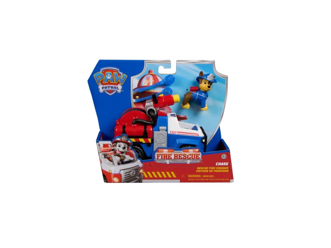 Figura Spinmaster de Chase Vehicles 2 Projectiles para niños de 3 años, bomberos y rescate de Paw Patrol
