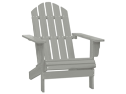 Silla de jardín de madera gris DKD Home Decor