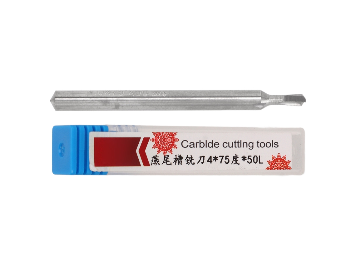 2026velora-fresa De Cola De Pavo 2 Canales 4mm 75° Carburo De Tungsteno 50mm Longitud Para Metal