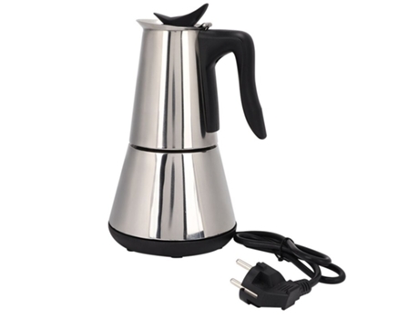 Estufa eléctrica Espresso Maker Moka Pot 6 tazas Percolador Cafetería Café eléctrico Acero inoxidable Classic Cafe Maker Enchufe de la UE | Cafeter...