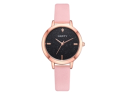 Reloj De Pulsera De Cuarzo Informal Para Mujer Gaiety Con Correa De Pu Rosa.