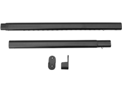 Soporte Extremo Barra Armario Ovalado Telescópico Negro Colgar Ajustable Ropa