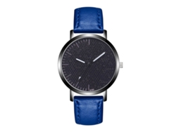 Reloj De Pulsera De Aleación Con Dial Redondo Analógico De Cuarzo Para Parejas Azul Real