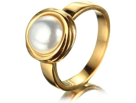 Anillo NEXUS Solitario (Acero Inoxidable - Dorado - 17)