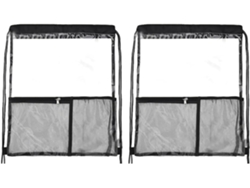 Juego de 2 bolsas transparentes con cordón de la marca SFUSHOS, homologadas para estadios.