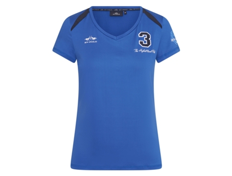 Camiseta de Mujer para Equitación HV POLO Favouritas Tech Azul (XS)