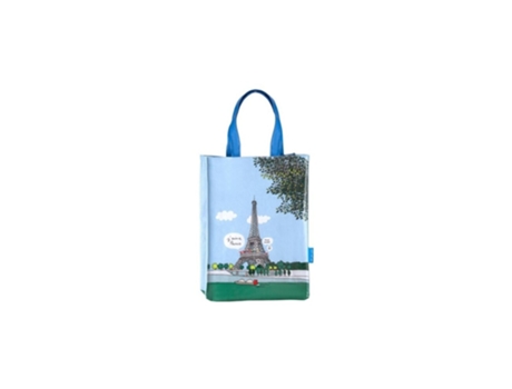 Bolsa de Hombro PETIT JOUR lienzo cera paris para Niños (Azul)