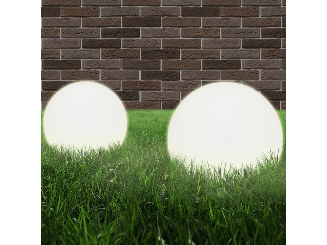 Lámpara Luminaria Esférica LED 2 Piezas 30 cm PMMA