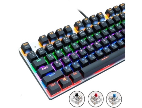 Teclado Gaming SLOWMOOSE 104 (Mecánico - Inglés - Blanco)