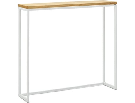 Mesa Alta BOX FURNITURE iCub (Blanco - Madera y Acero - 120x30x110 cm)
