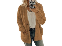 2026-abrigo De Mujer Suave Y Cálido Con Punto Polar Fluffy Chaqueta Tallas Grandes