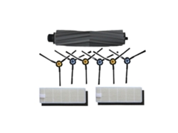 Filtro HEPA del cepillo lateral principal compatible con las piezas del robot aspirador inteligente Ilife A7 y A9s