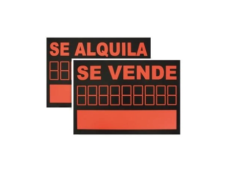 Señal pvc se vende/se alqula 500x700mm no adhesiva.
