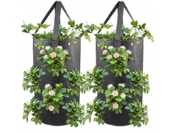 Bolsas Verticales Para Plantar Fresas, 11,4 Litros Cada Una, 2 Unidades Bolsas De Cultivo Para Pimientos, Zanahorias,