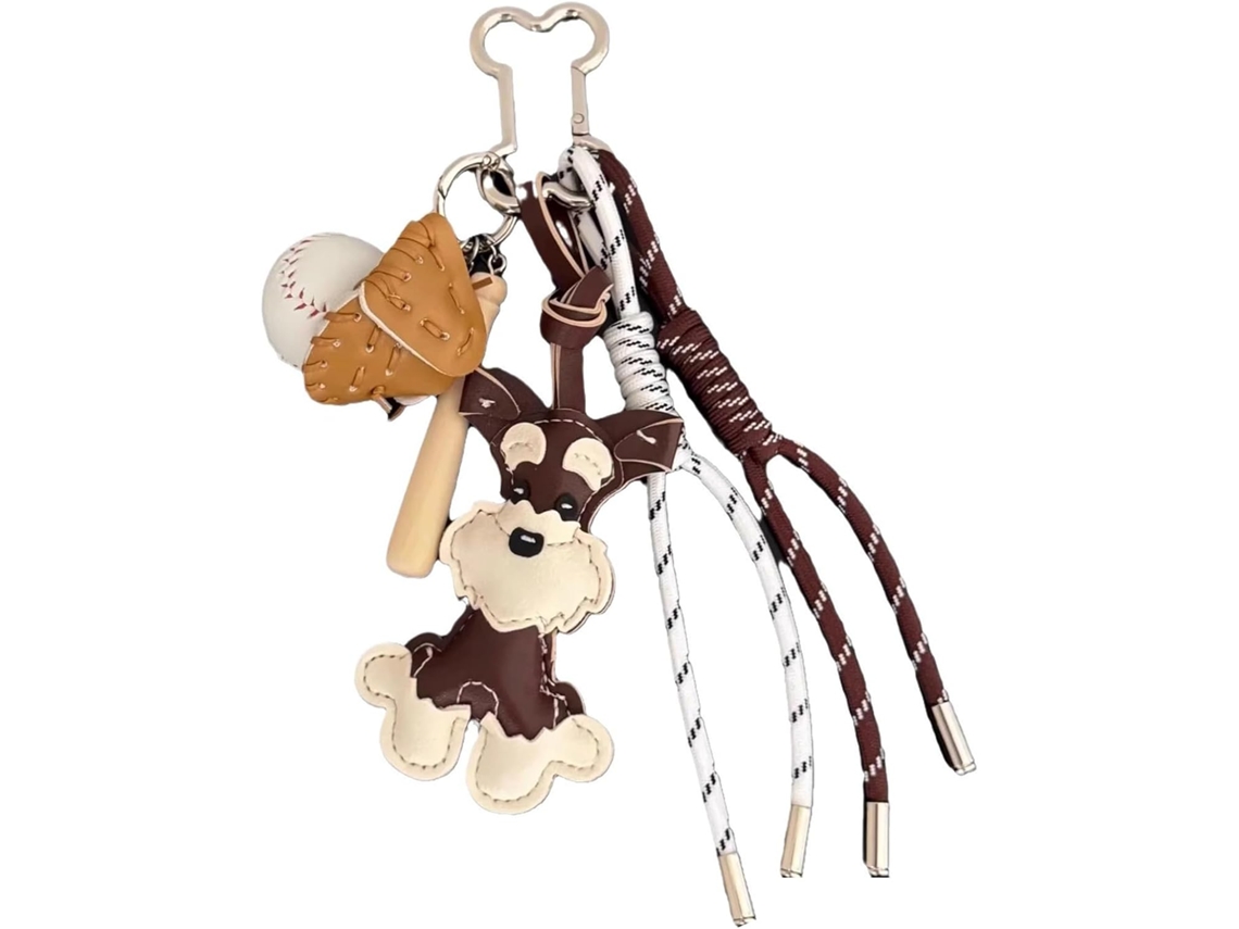 Llavero Con Forma De Cachorro Y Cadena De Schnauzer - Accesorio Ligero De Poliuretano Para Colgar