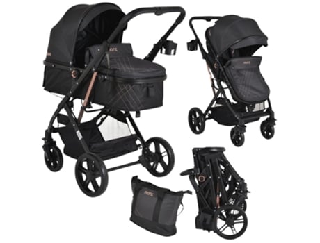 Carrito de bebé duo convertible RAFAELLO hasta 15 kg de MONI Black