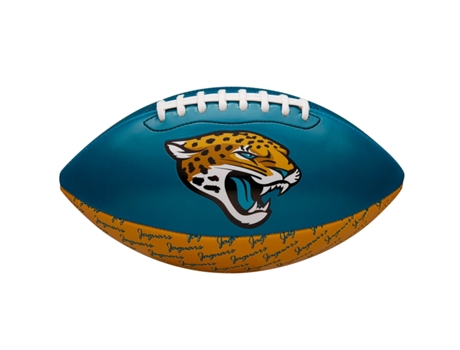 WILSON NFL Team Peewee Jacksonville Jaguars Mini Ball WTF1523XBJX, unisexo, Balones de fútbol americano (azul - 7 EU)