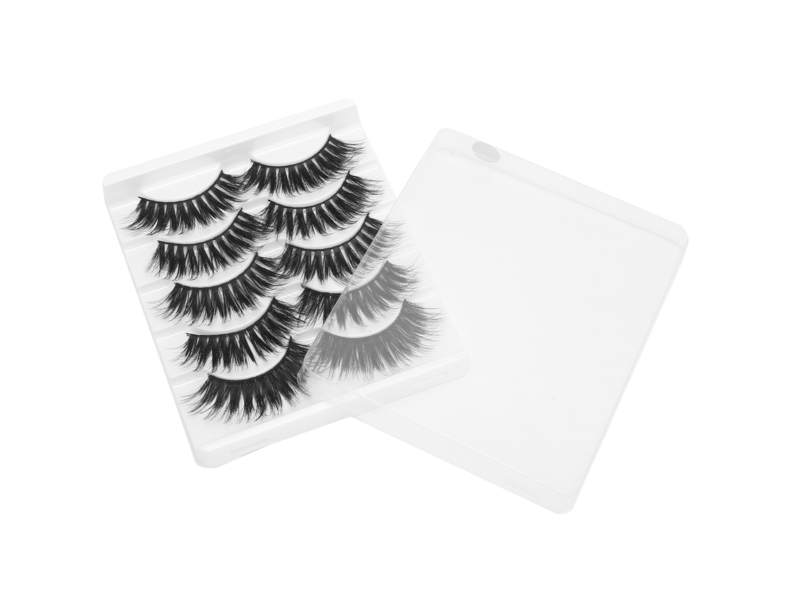 5 Pares De Pestañas Postizas Gruesas, Rizadas Y Tridimensionales, Set De Maquillaje Diario (002)