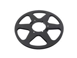 Rodillo De Cinta Vacío De 10,5 Pulgadas Y 1/4 De Pulgada Con 6 Orificios En Aleación De Aluminio Para Revox Studer, Color Negro.