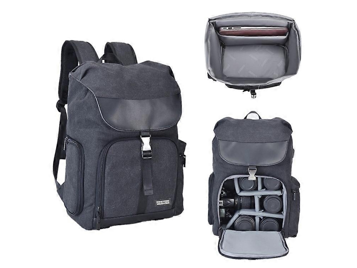 Mochila de lona a prueba de golpes, trípode y bandolera compatible con cámaras Nikon, Canon y Sony DSLR Facpoet