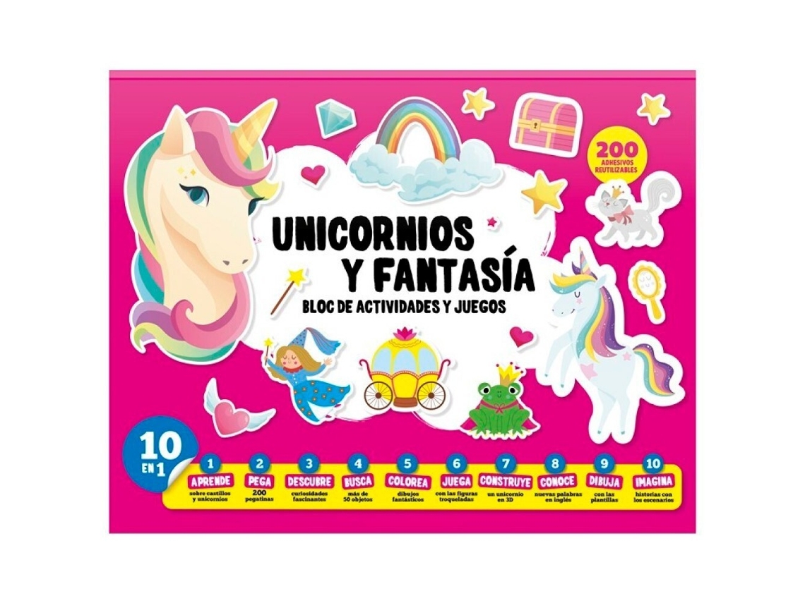 Bloc Unicornios Actividades Y Aprendizaje 10 En 1 IMAGILAND