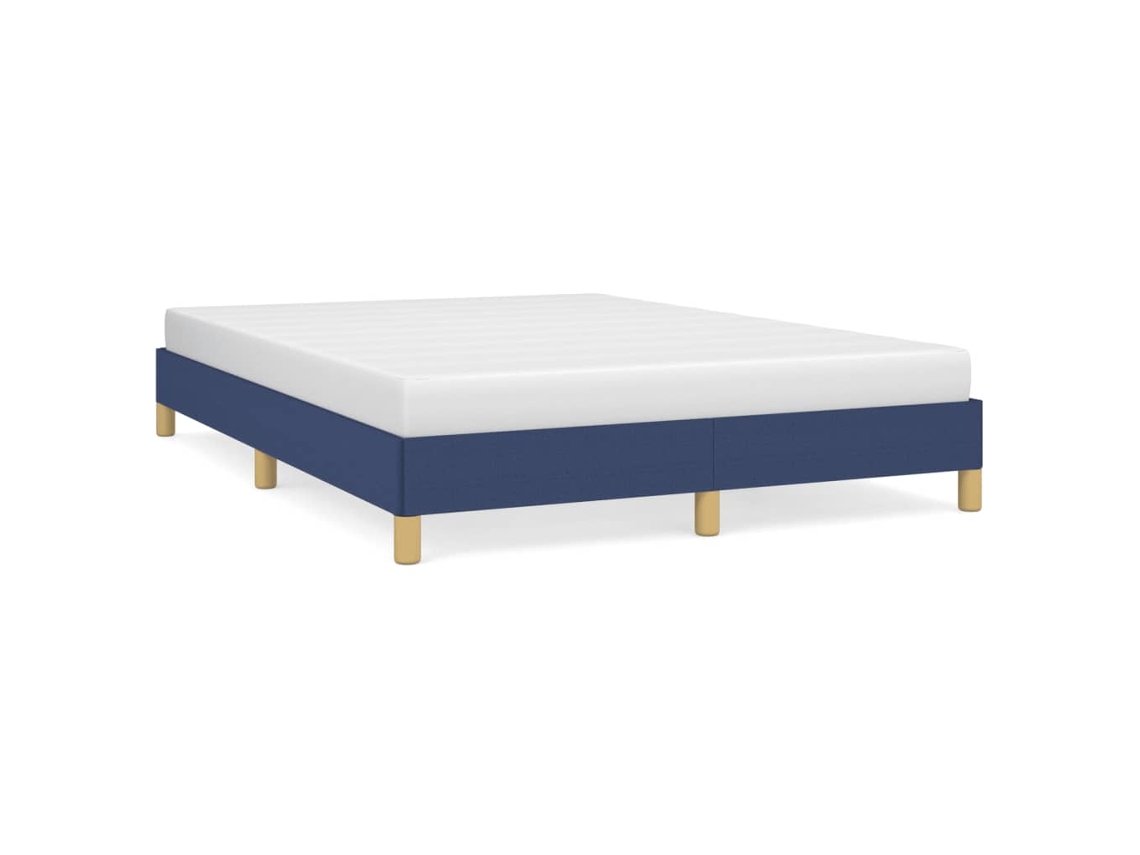 Maison Exclusive - Cama Sin Colchón Tela Azul 140x190 Cm