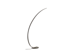 Lámpara de pie LED Iole de 30 W, regulable, luz cálida de 3000 K, color titanio, diseño moderno de aluminio, IP20, Gea Luce