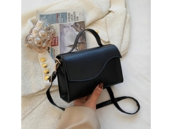Bolso de hombro con asa superior, bolso cruzado de viaje, bolso mensajero para mujer, negro.