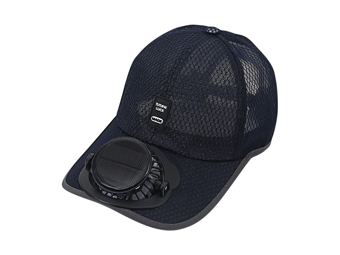 Sombrero Solar Chrui Con Ventilador Ajustable Y Protección Uv (azul Marino)