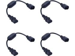 4 Cables Pdu Especiales Iec 320 C14 A C13 Con Interruptor De Encendido/apagado, 30 Cm, Color Negro