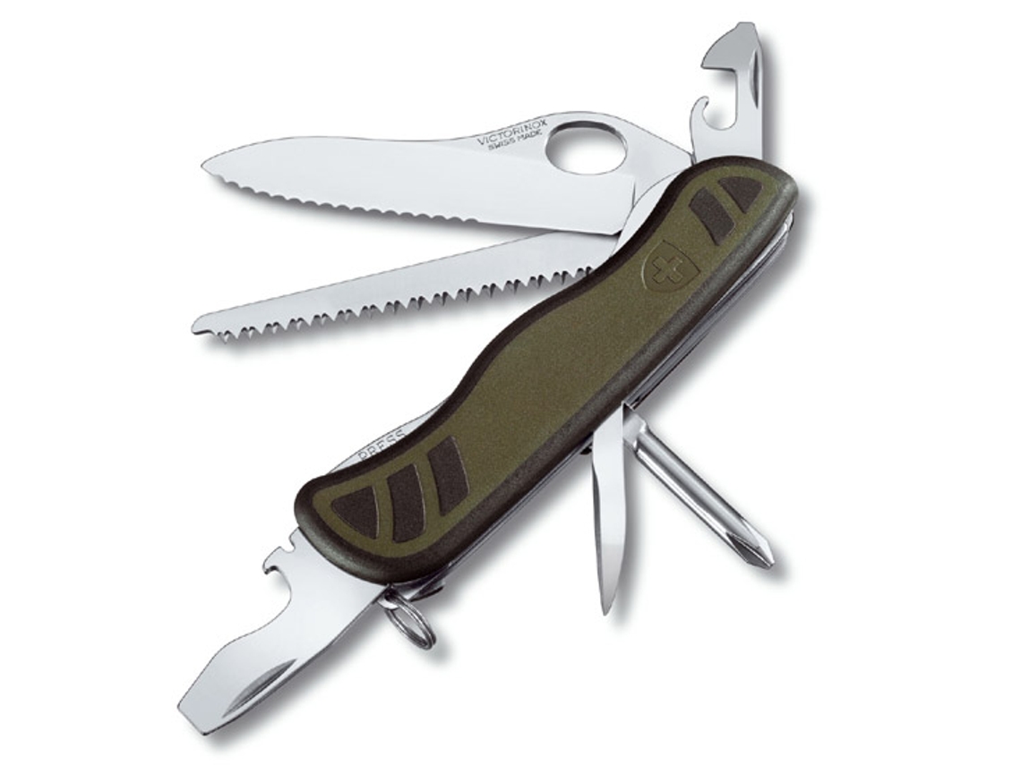 Canivete Swiss VICTORINOX Oficial Soldado Bloqueo De La Cuchilla Swiss Army Knife Con Doble Agarre