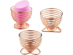 2026-3 Soportes Para Esponjas De Maquillaje Portátiles De Acero Inoxidable Con Diseño De Ventilación Y Estabilidad