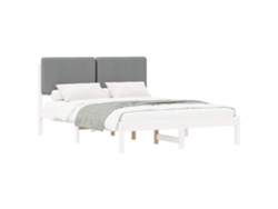 Maison Exclusive - Estructura De Cama Con Cabecera Tapizada Gris Claro