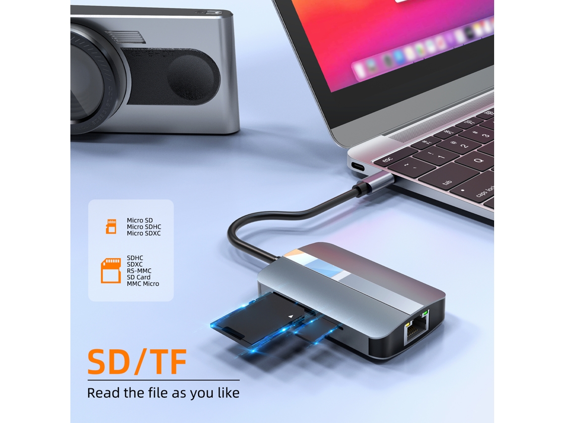Concentrador De Estación De Acoplamiento Multifunción Usb-c (puerto Múltiple 5 En 1)