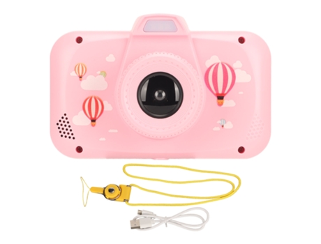 Cámara para selfies para niños de 3,5 pulgadas, pantalla grande HD, juguete portátil, cámara digital para niños para niñas de 3 a 10 años, color ro...