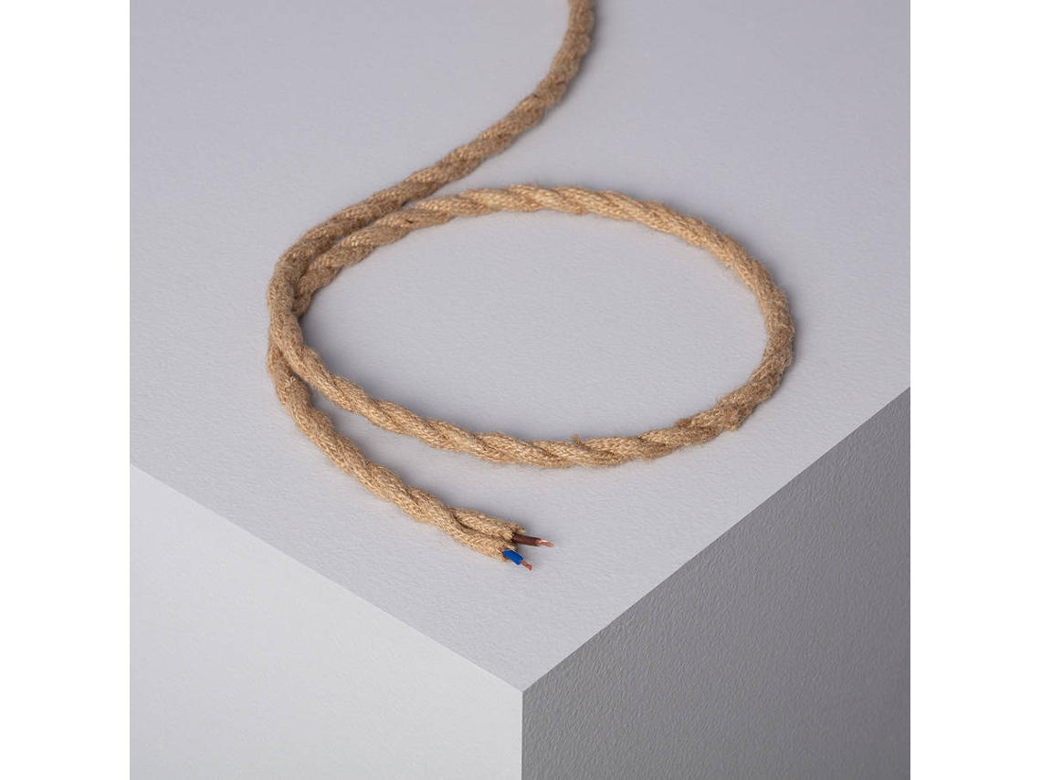 Cable Textil Trenzado Natural PRISMIICA (4 m)