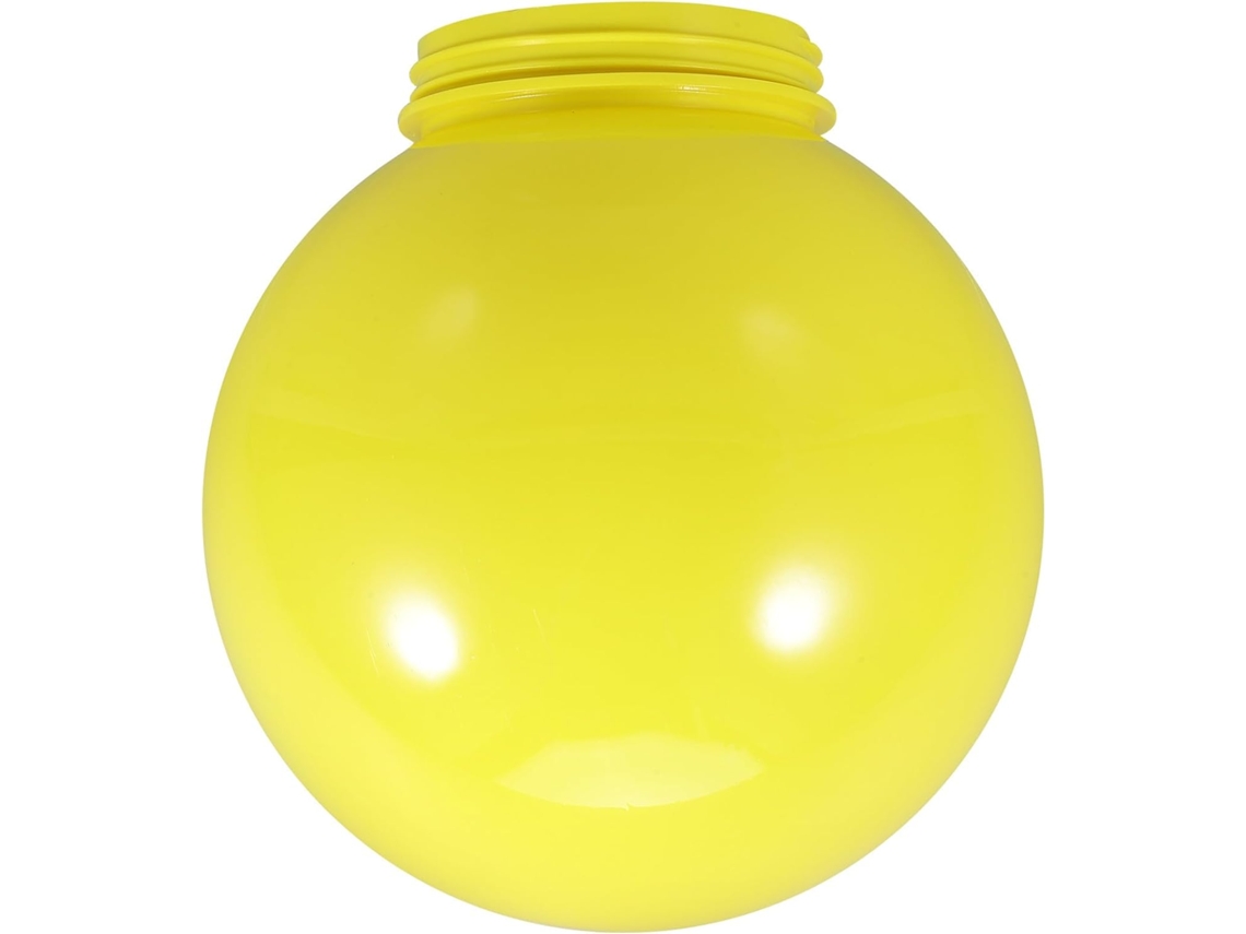 Lámpara de mesa redonda de acrílico amarillo, 20 cm de diámetro, abertura de rosca de 95 cm, para lámparas Gokoco