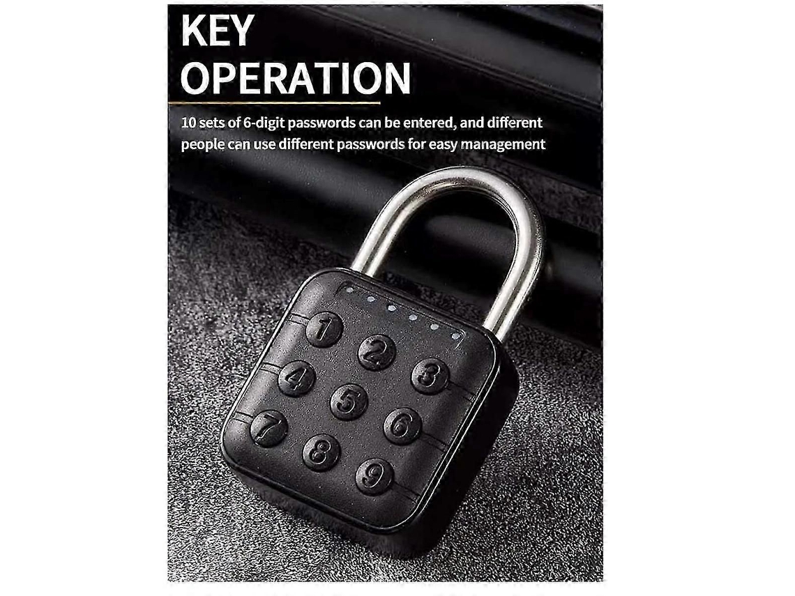 Fechadura De Porta Inteligente Tuya Bluetooth Com Leitor De Impressões Digitais, Desbloqueio Rápido Sem Chave, Cadeado Antifurto Ip67 À Prova D'água.