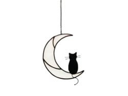Rebe - Decoração de gato dupla face em acrílico para pendurar na janela, festa, aniversário, casamento 9