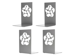 4 Papelería Metálica Antideslizante, Diseño Único y Exquisito, Portátil, Resistente, Decorativo, Oficina, Con Flores.