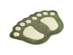 Alfombrilla De Baño Suave Con Forma De Pie, A Prueba De Derrames, Absorbente, Lavable, 40 Cm X 60 Cm, Verde.