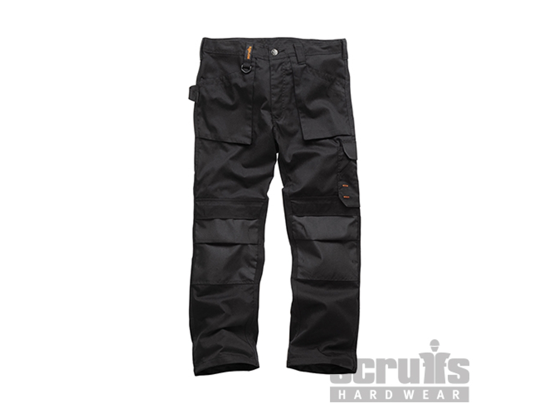 SCRUFFS T54821 Pantalón Worker, color negro