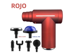 Mini Pistola De Masaje Muscular (roja), Masajeador De Cuerpo Completo, Masajeador De Impacto De Mano, Masajeador De Calor Y Frío