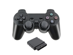 Mando Inalámbrico Ps2 2.4g Doble Vibración Con Receptor Negro Cuich