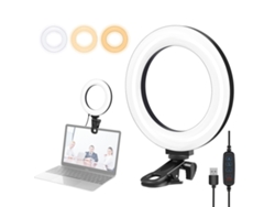 Anillo de luz Eifson pequeño de 6,2 pulgadas para videoconferencias, ideal para ordenador portátil o de escritorio